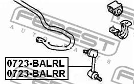 Stabilizer bar, rear right Febest 0723-BALRR