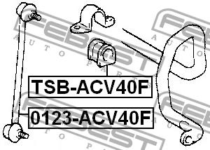 Front anti roll bar link Febest 0123-ACV40F