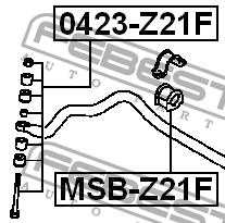 Front stabilizer bar Febest 0423-Z21F