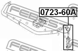 Front anti roll bar link Febest 0723-60A