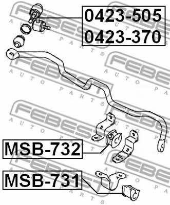 Febest Front anti roll bar link – price 27 PLN