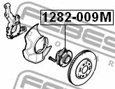 Wheel hub with rear bearing Febest 1282-009M