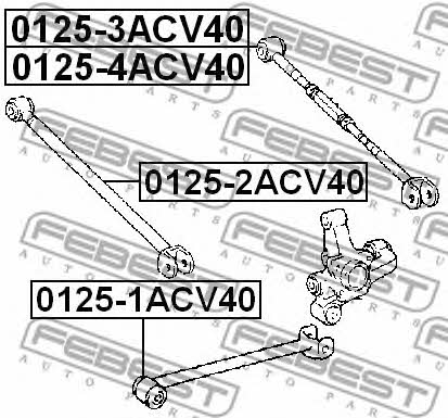 Trailing rear transverse adjustable left Febest 0125-4ACV40