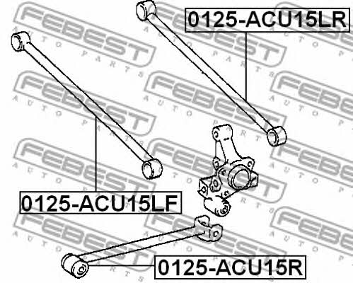 Traction rear longitudinal Febest 0125-ACU15R
