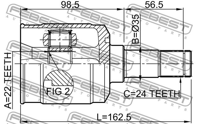 Febest CV joint – price 201 PLN
