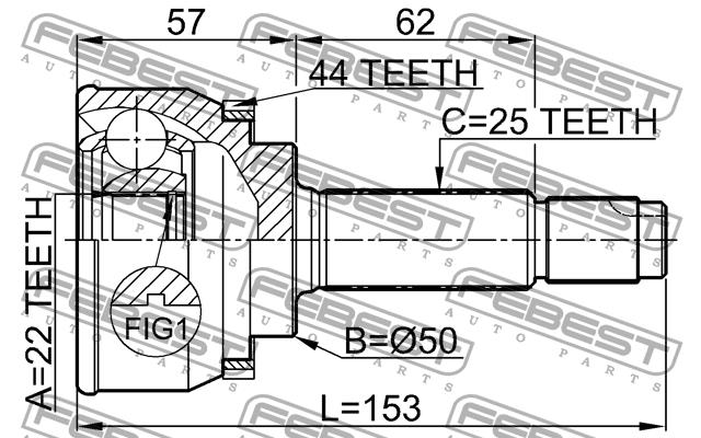 Febest CV joint – price 152 PLN