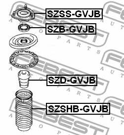 Febest Front strut mount – price [object Object] PLN