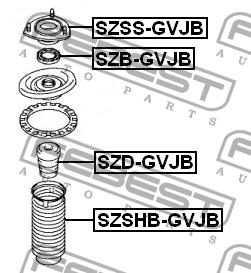 Front strut mount Febest SZSS-GVJB