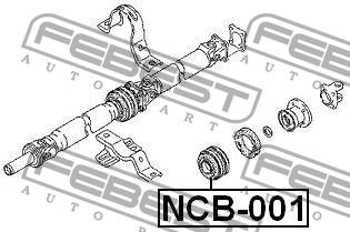 Driveshaft outboard bearing Febest NCB-001