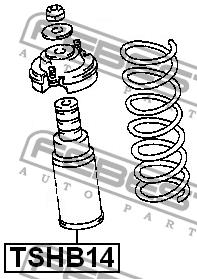 Bellow and bump for 1 shock absorber Febest TSHB14