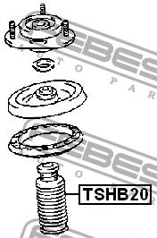 Rear shock absorber boot Febest TSHB20