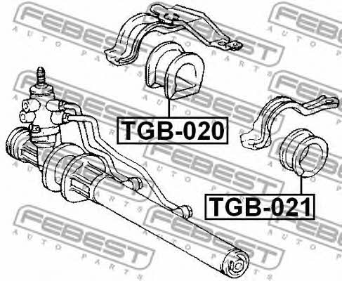 Febest Steering rack bush – price [object Object] PLN