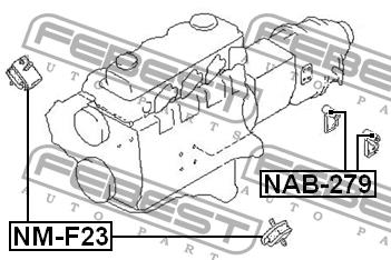 Engine mount Febest NAB-279
