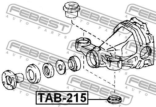 Gearbox mount Febest TAB-215