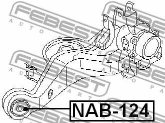 Febest Silent block rear trailing arm – price [object Object] PLN
