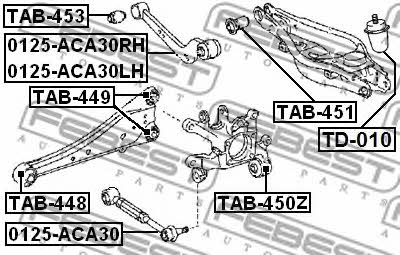 Febest Rear axle bush – price [object Object] PLN