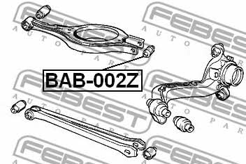 Febest Rear axle bush, lower – price [object Object] PLN