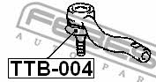 Repair Kit, tie rod end Febest TTB-004
