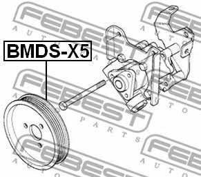 Power Steering Pulley Febest BMDS-X5