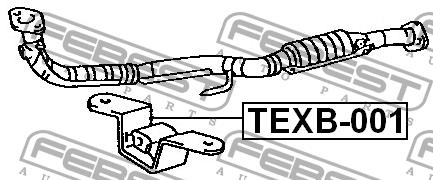 Exhaust mounting bracket Febest TEXB-001