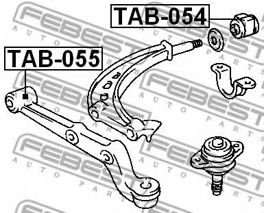 Febest Silent block front lower arm front – price 49 PLN