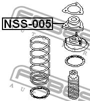 Rear shock absorber support Febest NSS-005