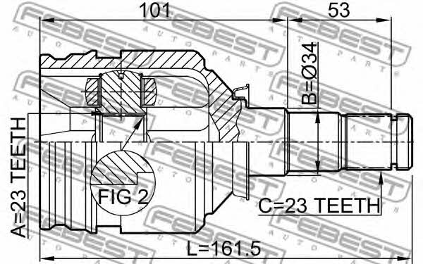 Febest CV joint – price [object Object] PLN