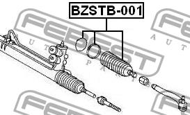 Steering rack boot Febest BZSTB-001