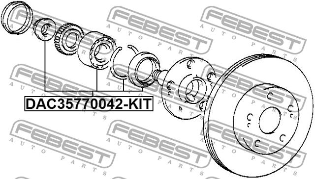 Febest Front wheel bearing – price 192 PLN
