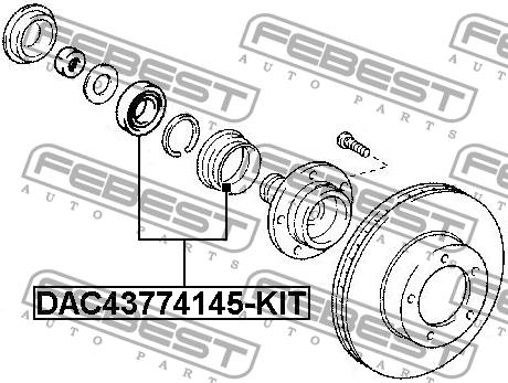 Febest Front wheel bearing – price 68 PLN