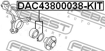 Febest Front Wheel Bearing Kit – price 114 PLN
