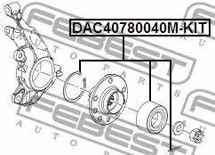 Front Wheel Bearing Kit Febest DAC40780040M-KIT