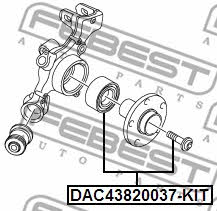 Rear Wheel Bearing Kit Febest DAC43820037-KIT