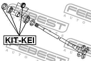 Drive shaft bearing Febest KIT-KEI
