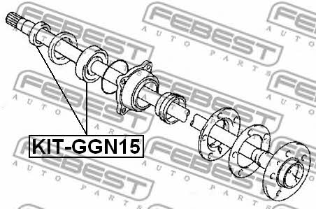 Drive shaft bearing Febest KIT-GGN15