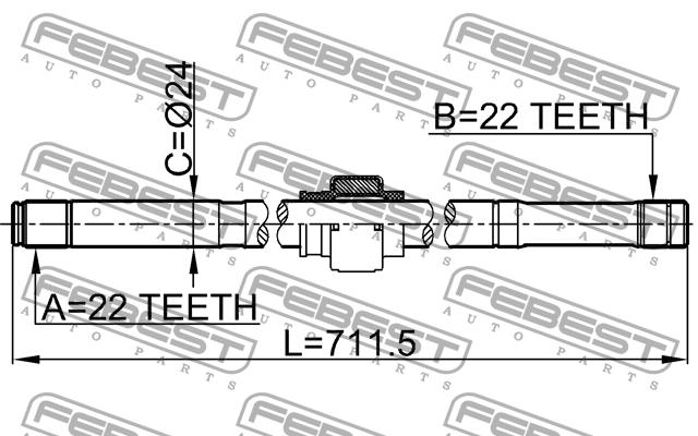 Febest Right axle shaft – price [object Object] PLN