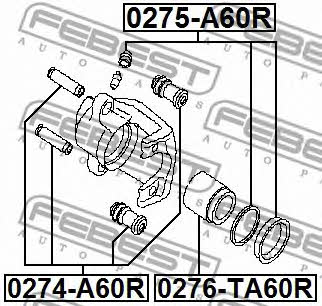 Febest Rear brake caliper piston – price 53 PLN
