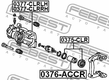 Rear brake caliper piston Febest 0376-ACCR