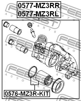 Febest Rear brake caliper piston – price [object Object] PLN