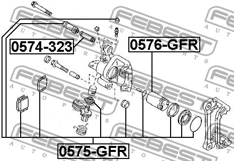 Febest Rear brake caliper piston – price [object Object] PLN