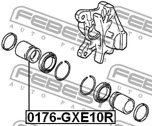 Febest Rear brake caliper piston – price [object Object] PLN