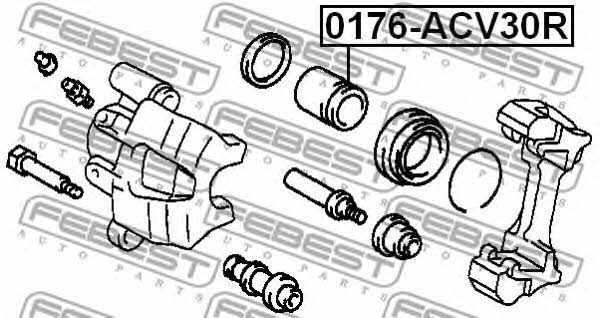 Febest Rear brake caliper piston – price 26 PLN
