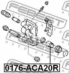 Febest Rear brake caliper piston – price 16 PLN