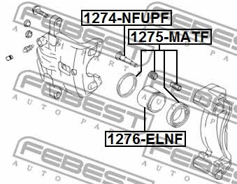 Febest Front brake caliper piston – price 60 PLN