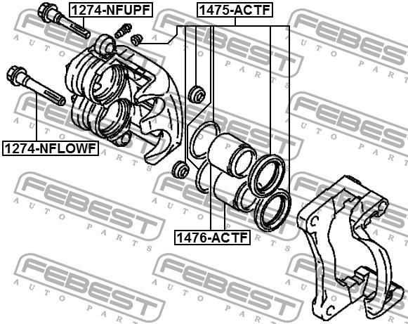 Febest Front brake caliper piston – price 39 PLN