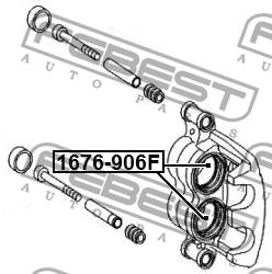 Front brake caliper piston Febest 1676-906F