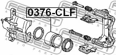 Front brake caliper piston Febest 0376-CLF