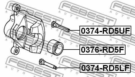 Febest Front brake caliper piston – price [object Object] PLN