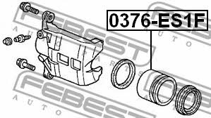 Front brake caliper piston Febest 0376-ES1F