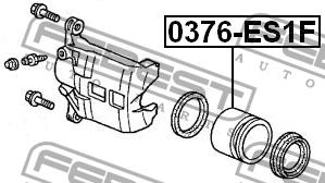 Febest Front brake caliper piston – price [object Object] PLN